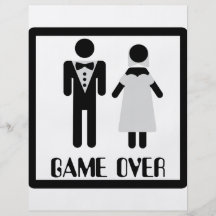 jeu au-dessus d'icône nuptiale de couples prospectus personnalisés