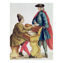 Jeu de la loterie vénitienne carte postale