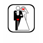 Jeu de mariage au-dessus de l'amour sur leur T-shi