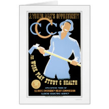 Jeune équipe l'occasion WPA 1941 Cartes De Vœux