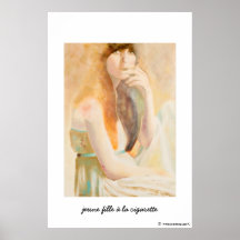 Jeune fille à la cigarette affiches