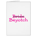 Jeune mariée Beyotch (rose) Cartes De Vœux