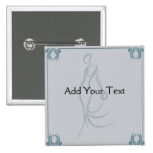 Jeune mariée d'art déco badges avec agrafe