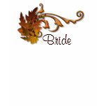Jeune mariée d'automne de feuille d'automne