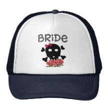 Jeune mariée de crâne casquette