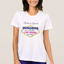 Jeune mariée de Las Vegas et marié - personnaliser T-shirts