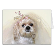 Jeune mariée de Shih Tzu cartes