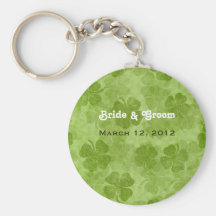 Jeune mariée et marié Keychain de shamrock Porte-clé