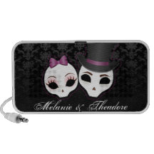 Jeune mariée et marié Skullies (violet) Haut-parleur Notebook