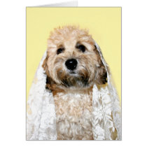 Jeune mariée ou demoiselle d'honneur canine cartes
