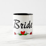 Jeune mariée (roses) tasses
