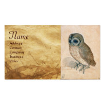 Jeune monogramme de lièvres (lapin) et de hibou cartes de visite professionnelles