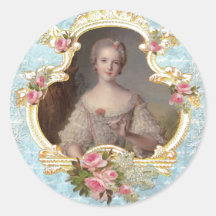 Jeunes autocollants roses de roses de Marie Antoin