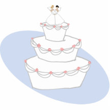Jeunes mariées du gâteau de mariage deux photo sculpture