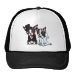 Jeunes mariés de Boston Terrier Casquettes