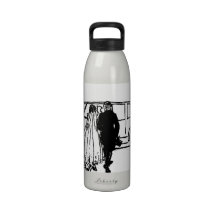jeunes mariés de cru des années 1920 bouteille d'eau réutilisable