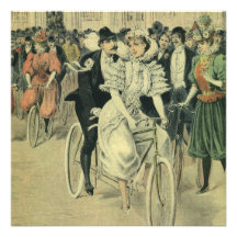 Jeunes mariés victoriens vintages sur le mariage d invitations personnalisées