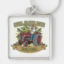 Jeux toujours avec les tracteurs rouges porte-clefs