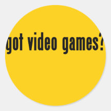 jeux vidéo obtenus ? autocollants ronds