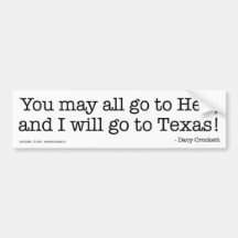 J'irai au Texas ! Autocollant Pour Voiture