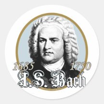 Johann Sebastian Bach Autocollant Rond