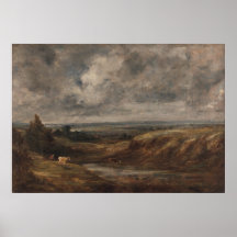 John Constable - bruyère de Hampstead Affiche
