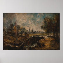 John Constable - serrure de Dedham Affiche