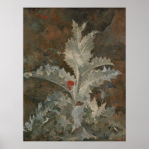 John Crome - un chardon Affiche