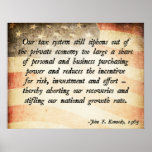 John. Impôts de F Kennedy Posters