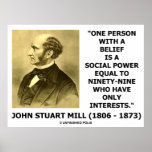 John Stuart Mill une puissance de Social de croyan Posters