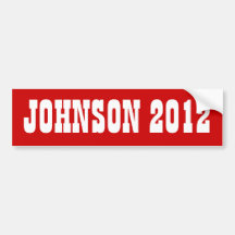 Johnson 2012 bumpersticker