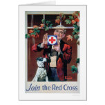Joignez la Croix-Rouge - homme avec le chien (US00 Cartes De Vœux