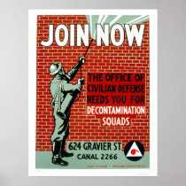 Joignez les pelotons de décontamination de défense affiches