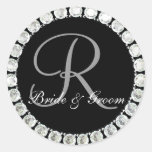 Joint personnalisable du monogramme R de diamant Autocollants