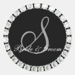 Joint personnalisable du monogramme S de diamant Adhésifs Ronds