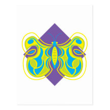 joli papillon abstrait cartes postales