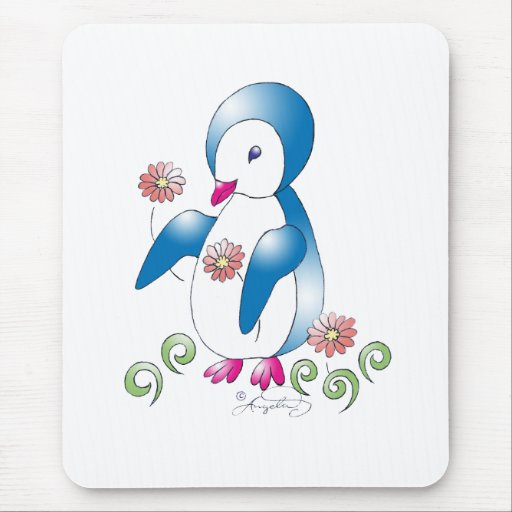 Joli pingouin tapis de souris