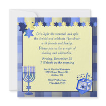 Jolie invitation de partie de Hanoucca
