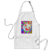 Jolie Madame folle Gifts Vibrant Colorful de chat  Tablier