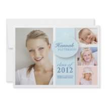 Jolie photo de la fille 4 dans l'invitation bleue 