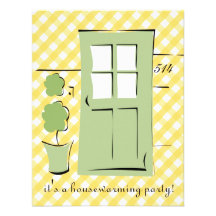 Jolie porte de vert de céleri invitation personnalisée