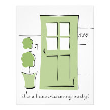 Jolie porte de vert de céleri invitations personnalisées