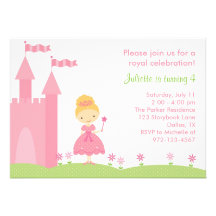 Jolie princesse Birthday Invitation