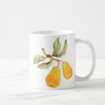 Jolies paires de poire mugs à café