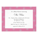 Jolis flocons de neige en cristal (rose) faire-parts