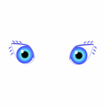 Jolis yeux bleus photo en relief