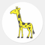 Jonge Giraf Ronde Stickers