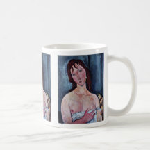 Jonge Vrouw door Modigliani Amedeo Koffie Bekers