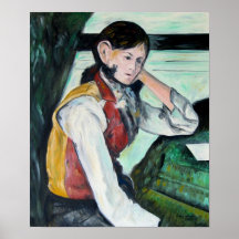 Jongen in een Rood Vest Plaat