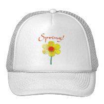 Jonquille de ressort casquettes